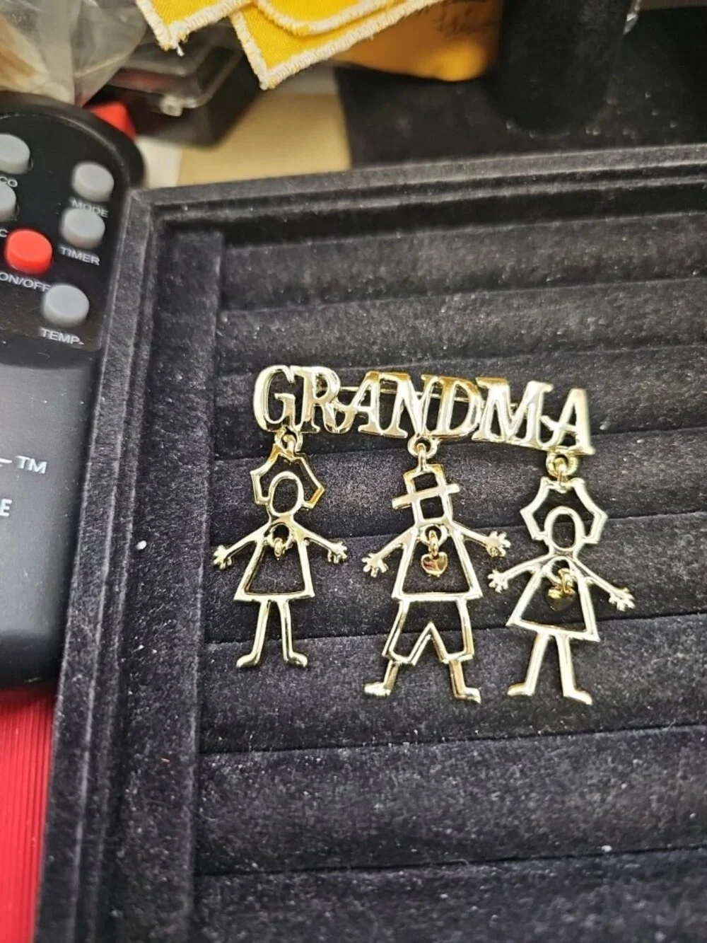 Vintage Grandma Brooch /pin articulated Mothers day gift